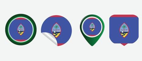 Guam flag. flat icon symbol vector illustration