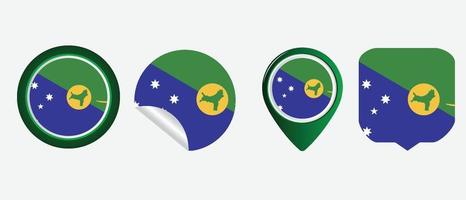 christmas island flag. flat icon symbol vector illustration