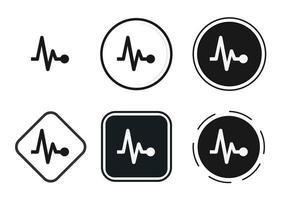 pulse icon set. Collection of high quality black outline logo for web site design and mobile dark mode apps. Vector illustration on a white background