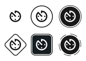 timer icon set. Collection of high quality black outline logo for web site design and mobile dark mode apps. Vector illustration on a white background