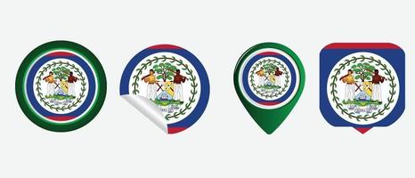 Belize flag. flat icon symbol vector illustration