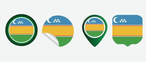 karakalpakstan flag icon . web icon set . icons collection flat. Simple vector illustration.