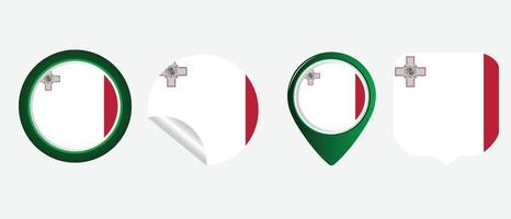 Malta flag icon . web icon set . icons collection flat. Simple vector illustration.