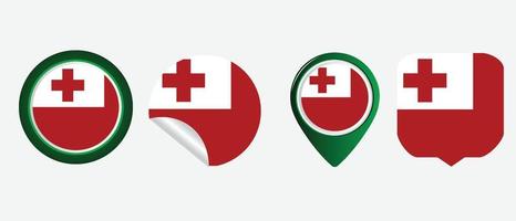 Tonga flag icon . web icon set . icons collection flat. Simple vector illustration.