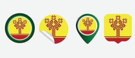 chuvashia flag icon . web icon set . icons collection flat. Simple vector illustration.