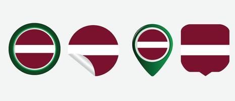 Latvia flag icon . web icon set . icons collection flat. Simple vector illustration.