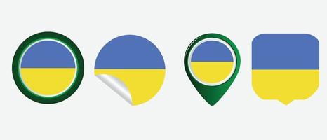 Ukraine flag. flat icon symbol vector illustration