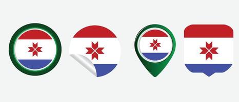 Mordovia flag icon . web icon set . icons collection flat. Simple vector illustration.