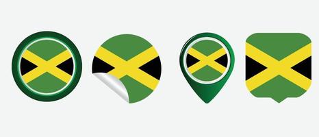 bandera jamaicana. ilustración de vector de símbolo de icono plano