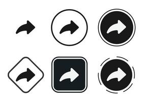 share icon set. Collection of high quality black outline logo for web site design and mobile dark mode apps. Vector illustration on a white background