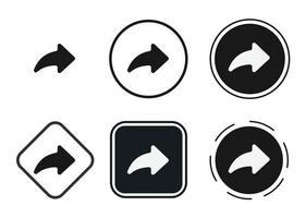 share icon set. Collection of high quality black outline logo for web site design and mobile dark mode apps. Vector illustration on a white background