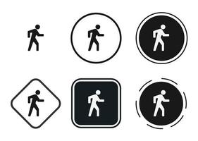 walk icon set. Collection of high quality black outline logo for web site design and mobile dark mode apps. Vector illustration on a white background