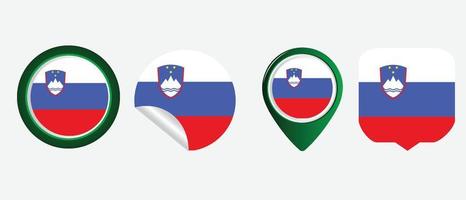 Slovenia flag icon . web icon set . icons collection flat. Simple vector illustration.