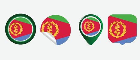 Eritrea flag. flat icon symbol vector illustration
