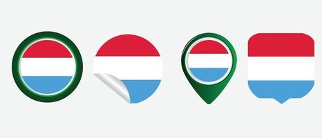 Luxembourg flag icon . web icon set . icons collection flat. Simple vector illustration.