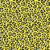 Yellow Leopard Animal Motif Vector Seamless Pattern