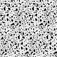 Black and White Terrazzo Vector Seamless Pattern