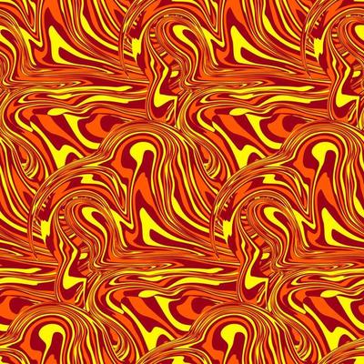 Orange Marble Liquid Motif Vector Seamless Pattern