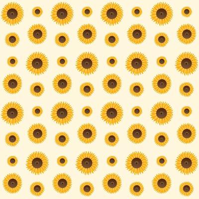 Sunflowers Vector Seamless Pattern