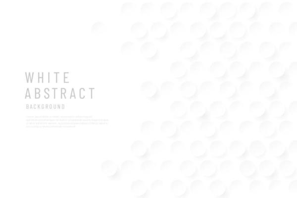 Set of abstract 3d circles white pattern clean background with copy space. Modern luxury gradient geometric circular shape. Dotted pattern texture. Vector illustration.