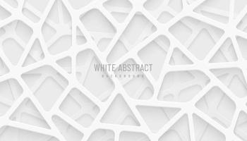 líneas geométricas 3d abstractas en blanco y gris se superponen en el fondo. diseño de color plateado futurista de tecnología moderna. puede usarse para plantilla de portada, afiche, banner web, volante, anuncio impreso. ilustración vectorial vector