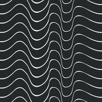 abstract wavy line pattern black and white background vector