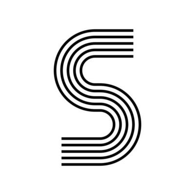 Linear letter S modern icon. Alphabet line and S herb intertwining design. Logo, corporate identity, app, Creative banner and more. Creative geometric line.