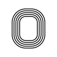 Linear letter O modern icon. Alphabet line and O herb intertwining design. Logo, corporate identity, app, Creative banner and more. Creative geometric line. vector