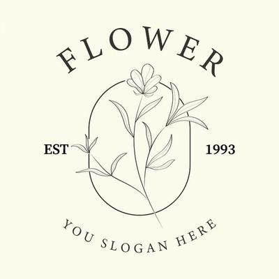 Flower logo design template collection