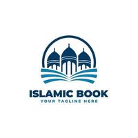 Islamic knowledge book logo vector design template, islamic book logo design template