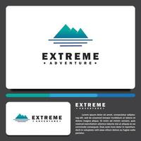 logo design template, with a simple mountain icon. suitable for symbol adventure vector