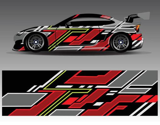 Graphic abstract stripe racing background kit designs for wrap vehicle race car rally adventure