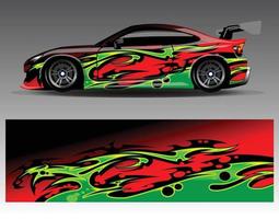 Graphic abstract stripe racing background kit designs for wrap vehicle race car rally adventure vector