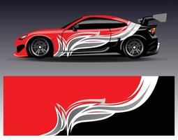 Graphic abstract stripe racing background kit designs for wrap vehicle race car rally adventure vector