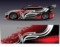 Diseños de kit de fondo de carreras de rayas abstractas gráficas para envolver vehículos carrera coche rally aventura vector