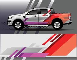 Graphic abstract stripe racing background kit designs for wrap vehicle race car rally adventure vector