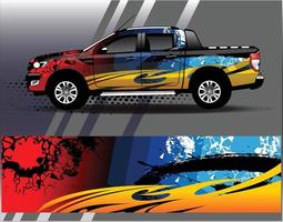 Graphic abstract stripe racing background kit designs for wrap vehicle race car rally adventure vector