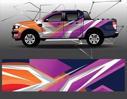 Graphic abstract stripe racing background kit designs for wrap vehicle race car rally adventure vector