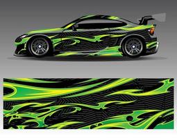 Graphic abstract stripe racing background kit designs for wrap vehicle race car rally adventure vector