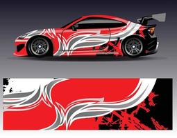 Graphic abstract stripe racing background kit designs for wrap vehicle race car rally adventure vector