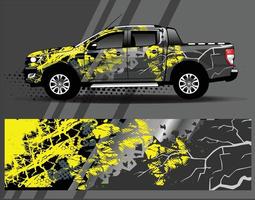 Diseños de kit de fondo de carreras de rayas abstractas gráficas para envolver vehículos carrera coche rally aventura vector