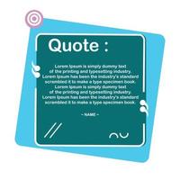 Modern quotes communication template design collections vector