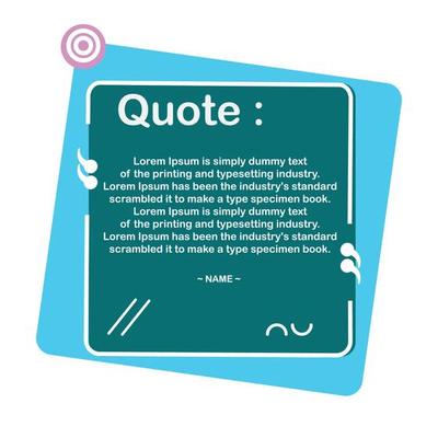 Modern quotes communication template design collections