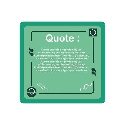 Template design  quotes for comunications with green colour background