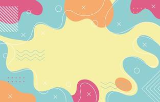 abstract fluid memphis doodle background vector