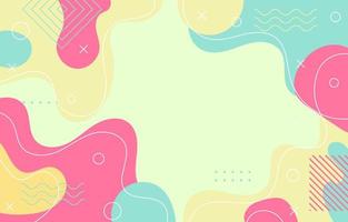 abstract fluid memphis doodle background vector