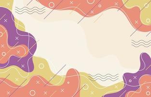 abstract fluid memphis doodle background vector