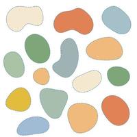 abstract seamless flat blob doodle  pattern vector