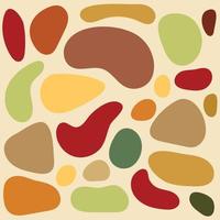 abstract seamless flat blob doodle  pattern vector