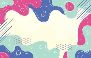 fondo de doodle de memphis fluido abstracto vector